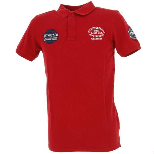 Polo Manches Courtes Petrol Industries Pol903 Fire Red Mc Polo Rouge