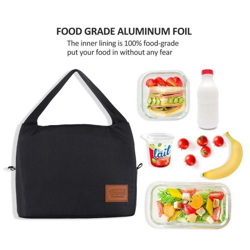 Sac Isotherme Repas,Panier Repas,Lunch Bag Portable,Sac À Lunch Étanche,Sac À Lunch Portable Noir 26*18*20cm