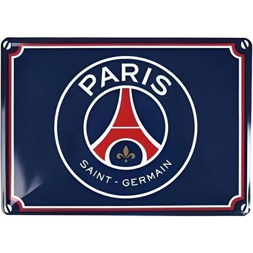 Plaque de rue Metal Logo PSG 15 x 20 cm PSG