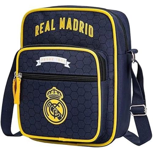 Sacoche Besace Real Madrid - Collection Officielle - Noir - 25x20x10cm
