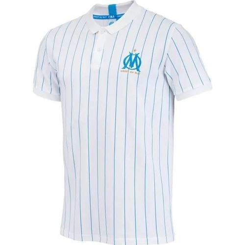 S - Polo Om - Collection Officielle Olympique De Marseille - Homme Blanc - Taille L