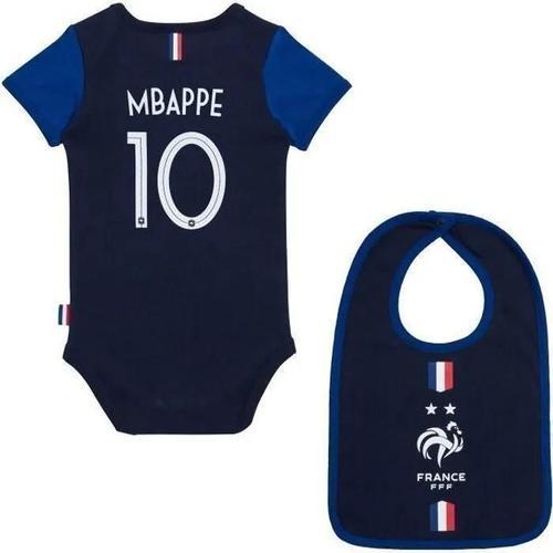 12 Mois - Body + Bavoir Fff Bébé - Kylian Mbappe - Collection Officielle Equipe De France De Football