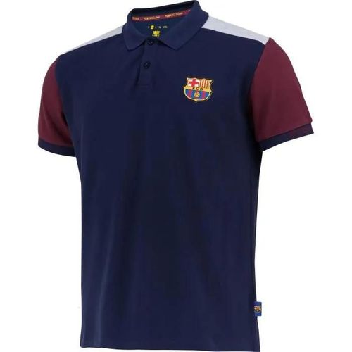 M - Polo - Fc Barcelone - Barça - Bleu - Manches Courtes - Taille Adulte