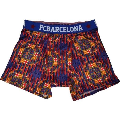 S - Boxer De Football - Fc Barcelone - Collection Officielle Barca - Bleu - Polyester - Adulte