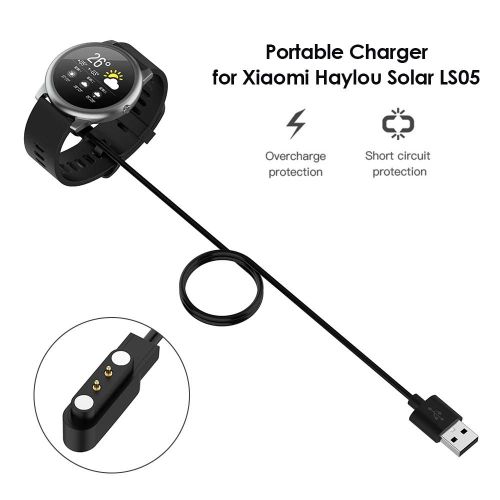 100cm - Chargeur Usb Pour Haylou, Pour Installation Solaire Ls05, Câble De Charge Rapide, Dock Adaptateur'alimentation, Accessoires De Montre Intelligente Pour Xiaomi