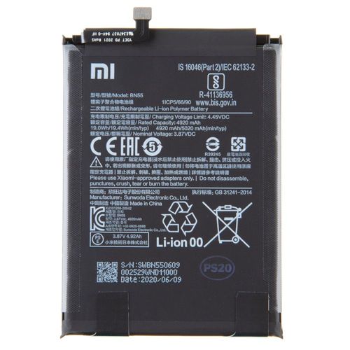 Batterie Origine Xiaomi Bn55 Pour Redmi Note 9s