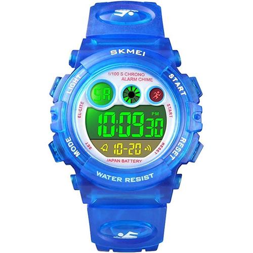 Enfant Digitale Montre Garçon Et Fille 50m Etanche Led Multicolore Rètro Eclairage Outdoor Multifonctionnel Sport Montres Bracelet Plastique Caisse Et Caoutchouc Ruban