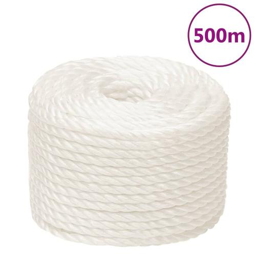 vidaXL Corde de travail Blanc 12 mm 500 m polypropylène