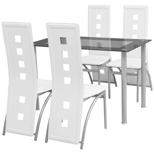 Vidaxl Ensemble À Dîner Cinq Pièces Blanc