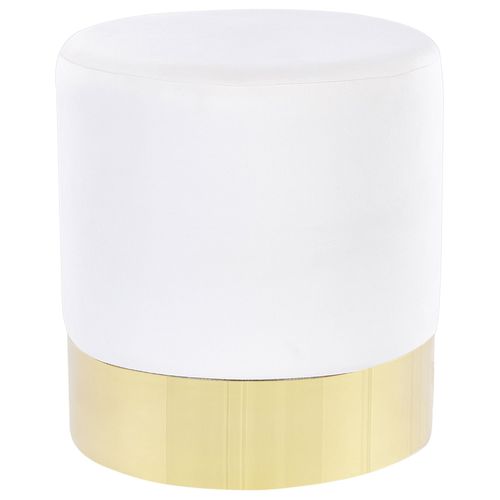 Pouf Sophia Blanc Velours