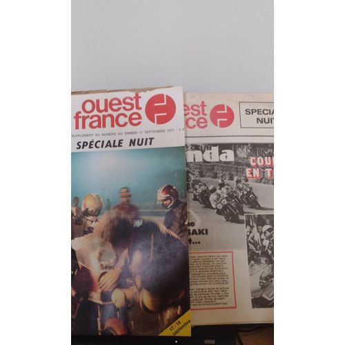 Ouest France Spécial Nuit 41° Bol D'or Supplément Samedi 17 Septembre 1977