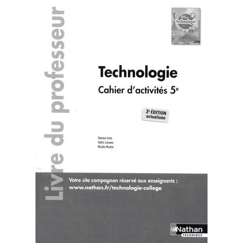 Technologie 5e Cahier D'activités - Livre Du Professeur