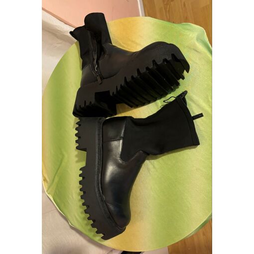 Sandales à Plateforme Zara - Taille 39 - Noir - Talon Haut - Occasion