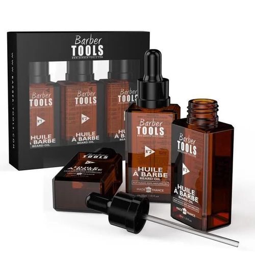 Kit 3 Huiles À Barbe | N°1/2/3 | Aux Huiles 100% Naturelles 3x30ml - Made In France - Favorise La Pousse De La Barbe 