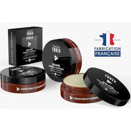 Baume Barbe & Cheveux | N°1 | Aux Huiles 100% Naturelles 30ml -Fabriquée En France- Nourrit, Hydrate, Structure 