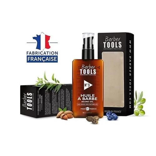 Huile Barbe | N°3 | Aux Huiles 100% Naturelles 80 Ml - Made In France - Favorise La Pousse De La Barbe 