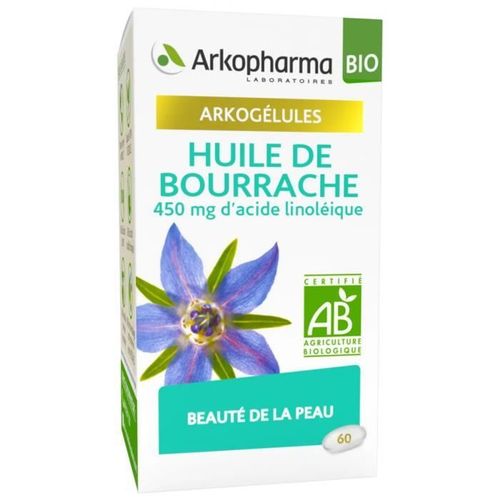 50765 Arkopharma Arkogélules Peau Huile De Bourrache Bio 60 Gélules 