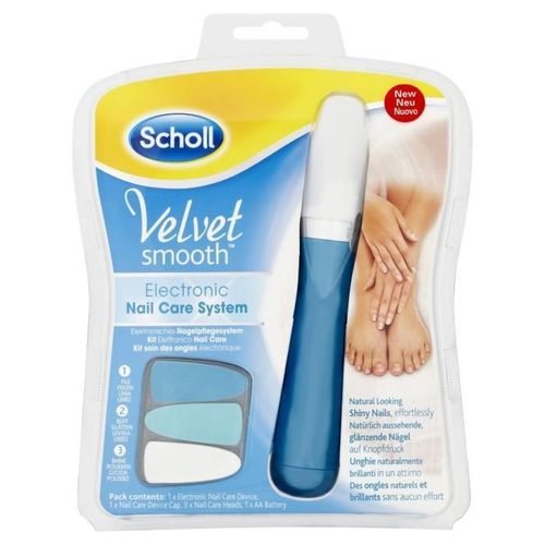 Scholl Velvet Smooth Electronic Nail Care System Tool Set Toenail Fingernail Manicure Pedicure Health Kit Multicolore