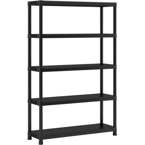 KETER | ETAGERE PLUS 120/5, Etagères, Noir, 120 x 40 x 187 cm