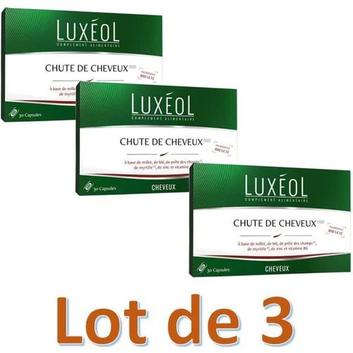 Luxéol Chute De Cheveux 30 Capsules Lot De 3 Boîtes 