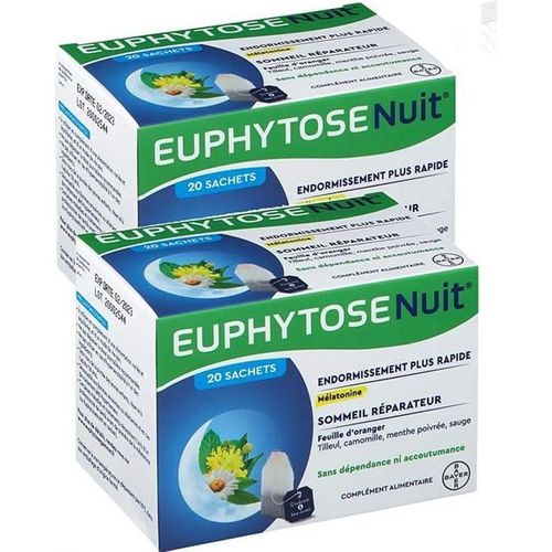 Euphytose Nuit Le Lot De 2 Boites De 20 Sachets Infusion 