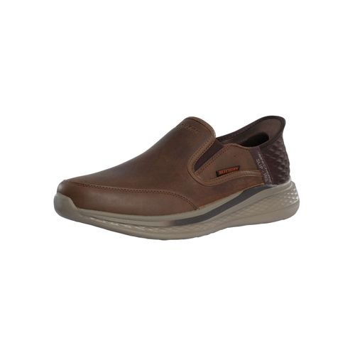 Skechers Baskets Slade Cooper Enfiler Et Coupe Décontractée Marron