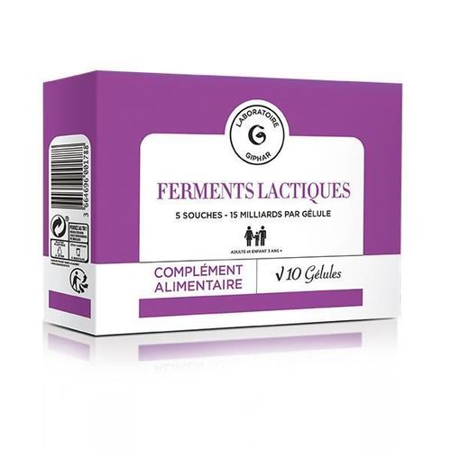 Giphar Ferments Lactiques Boite De 10 Gélules 