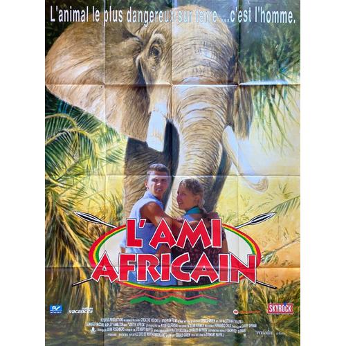 L'ami Africain (Lost In Africa) - Véritable Affiche De Cinéma - Format 120x160 - De Stewart Raffill Avec Jennifer Mccomb, Ashley Hamilton, Timothy Ackroyd - Année 1994