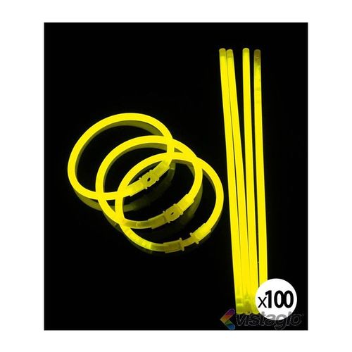 100 Bracelets Lumineux Jaunes