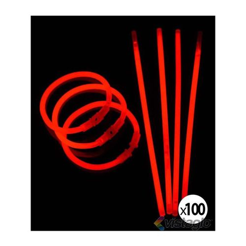 100 Bracelets Lumineux Rouges