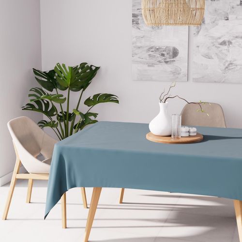 Nappe Anti-Tâches Rectangle 140x240 Cm Alix Bleu Celadon, Par Soleil D'ocre