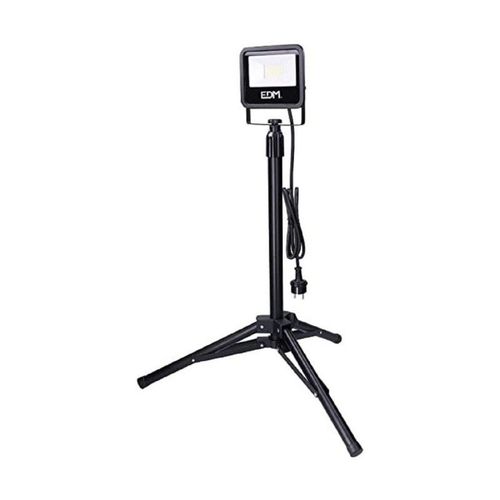 Projecteur À Led Avec Trépied 30w 2370lm 4000k Lumière Du Jour Série Noire
