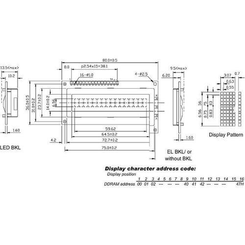 Info Games LCD 16 x 1 'BOTTOM VIEW' TRANSFLECTI?