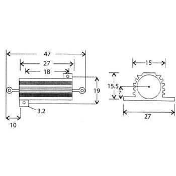 RESISTOR 25W 120E