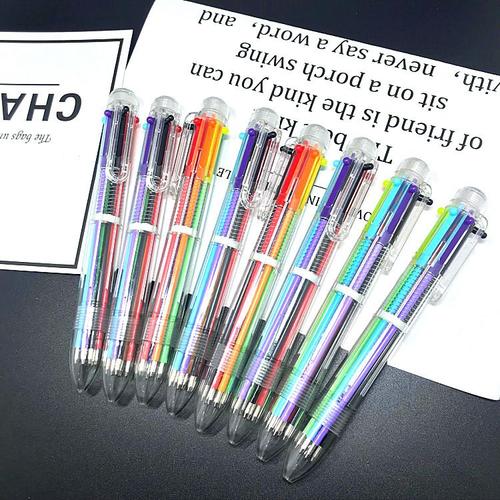 Lot de 28 stylos à bille multicolores 0,5 mm 6 en 1 stylos arc-en-ciel pour  enfants, stylos à bille rétractables amusants stylos de couleur pour  bureau, école, classe, fournitures étudiants, cadeau