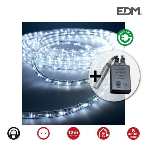 Kit flexiled 12mts multifonction lumière blanche froide edm