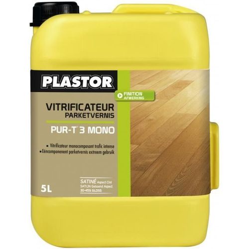 PLASTOR - Vitrificateur monocomposant Pur-T3 Mono Satiné 5L