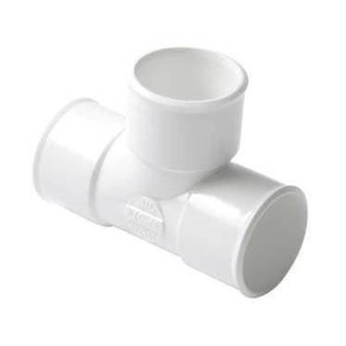 NICOLL Té pied de biche PVC blanc femelle femelle Ø32mm UTF188BL