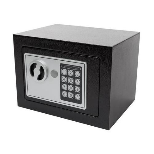 Perel coffre-fort électronique 17 x 23 x 17 cm acier noir/argenté