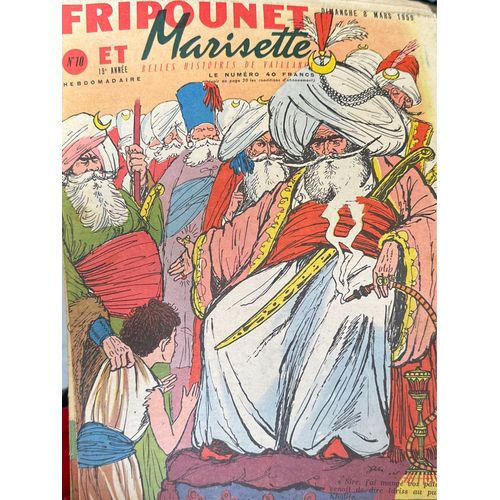 Fripounet Et Marisette - Année 1959 - N° 10 - 8 Mars 1959 - Le Piolet Brisé Par Herboné - Les Indégonflables De Chantovent Par Rose Dardennes - Sylvain, Sylvette Et Leurs Aventures - Pic Nic Et Le(...)