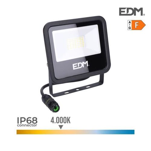 Projecteur Led 30w 2370lm 4000k Lumière Du Jour Série Noire