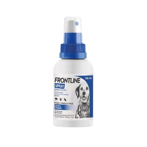 Spray Frontline Antiparasitaire Chien Chat Anti Puce Anti Tique 100 Ml 100ml