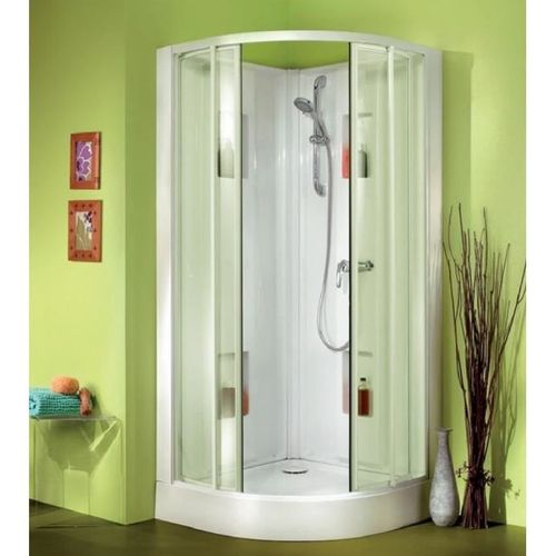 Leda - Cabine Izibox 2 Coulissante 1/4 Rond 90 Vs Opaque Central