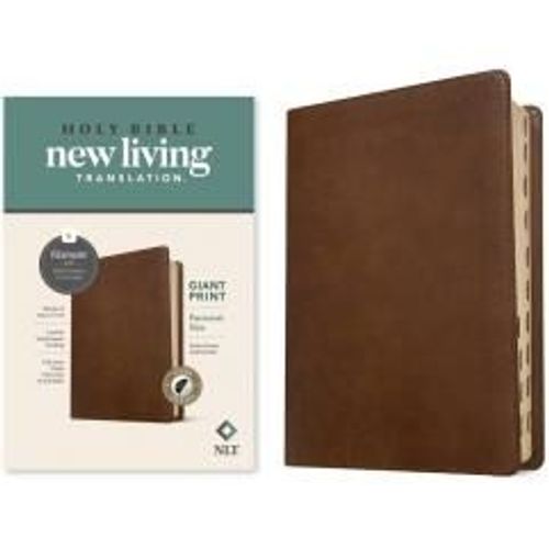 Nlt Personal Size Giant Print Bible, Filament Enabled Edition (Red Letter, Leatherlike, Rustic Brown, Indexed)