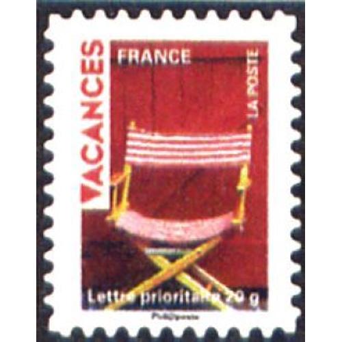 Timbre France 2009 Oblitéré Vacances Chaise Pliante Prioritaire 20 G Yt N°316