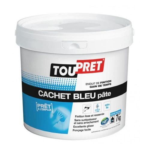 TOUPRET - Enduit de finition Cachet Bleu pâte 7kg
