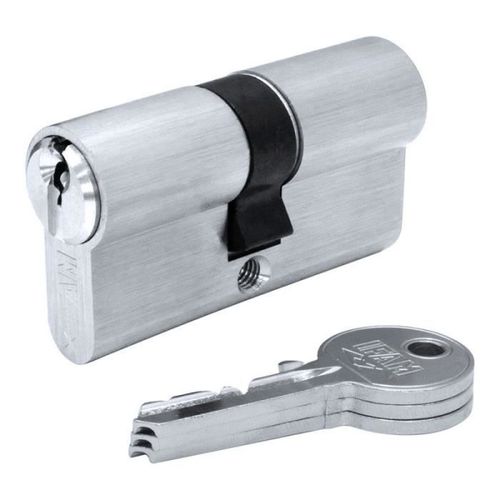 Cylindre f5s4040n nickel 80mm (40+40mm) came longue 15mm. avec 3 clés serrette. ifam
