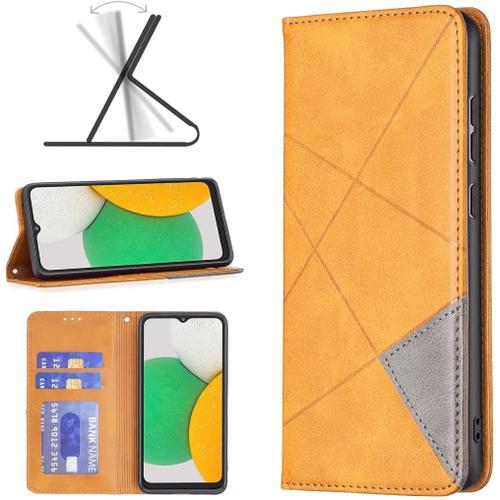 Coque Pour Google Pixel 7 Housse,Etui En Cuir Pu Portefeuille Flip Housse Protection Pochette Etui,Anti-Choc Case Cover Avec[Fentes De Cartes/Support/Fermeture Magnétique]-Jaune