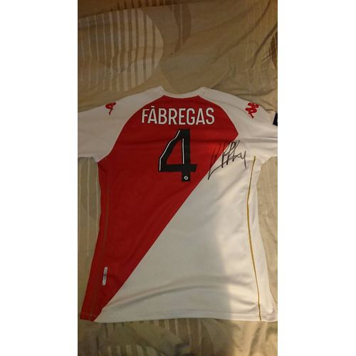 Maillot As Monaco Dédicacé Par Cesc Fabregas 