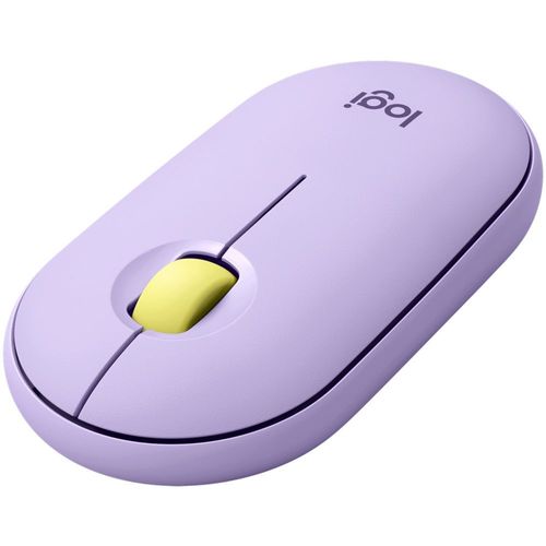 Logitech Pebble M350 - Souris - optique - 3 boutons - sans fil - Bluetooth - récepteur sans fil USB - limonade à la lavande